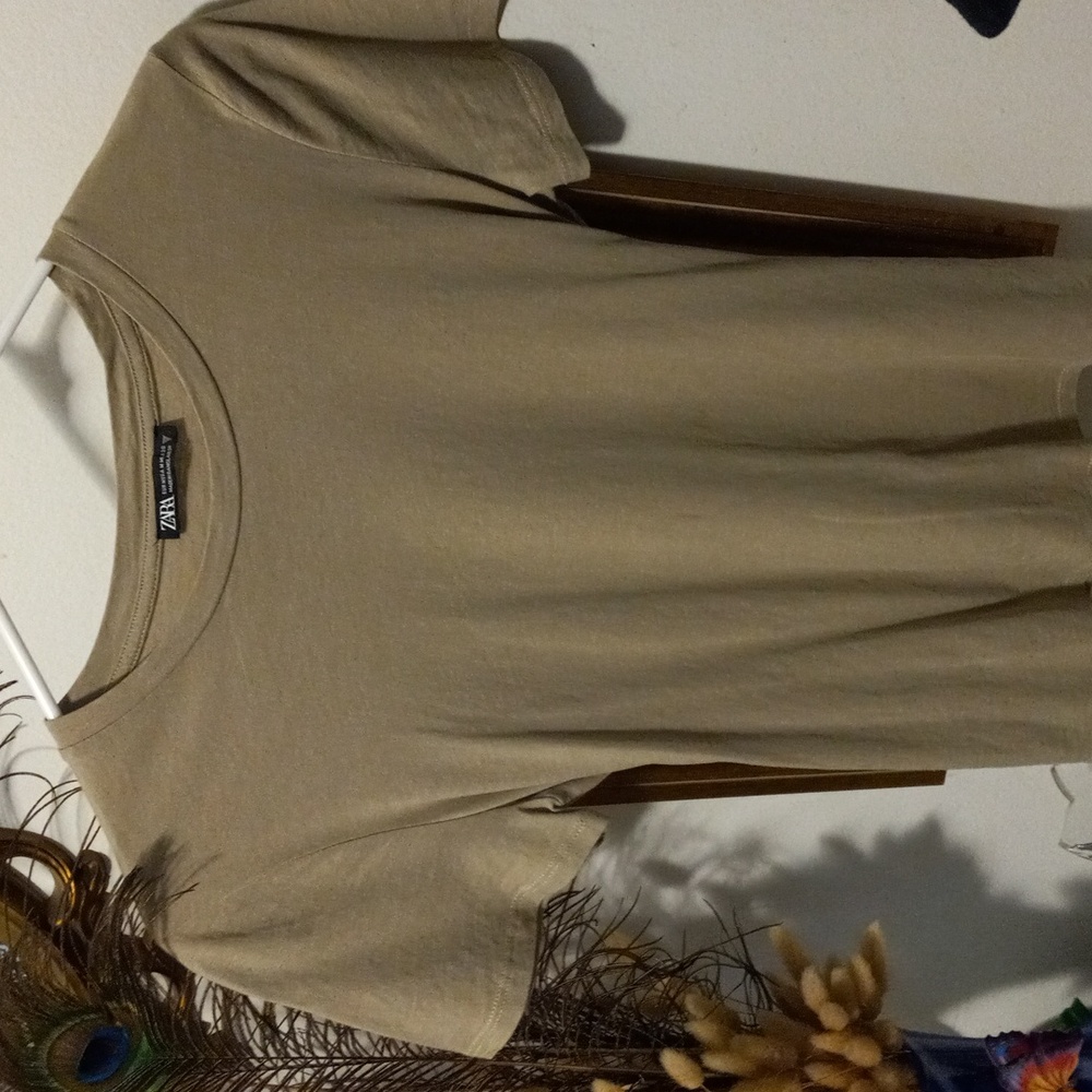 Zara beige color top with ties